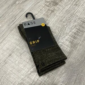 Pure Barre Olive Green Base 33 Grip Crew Socks